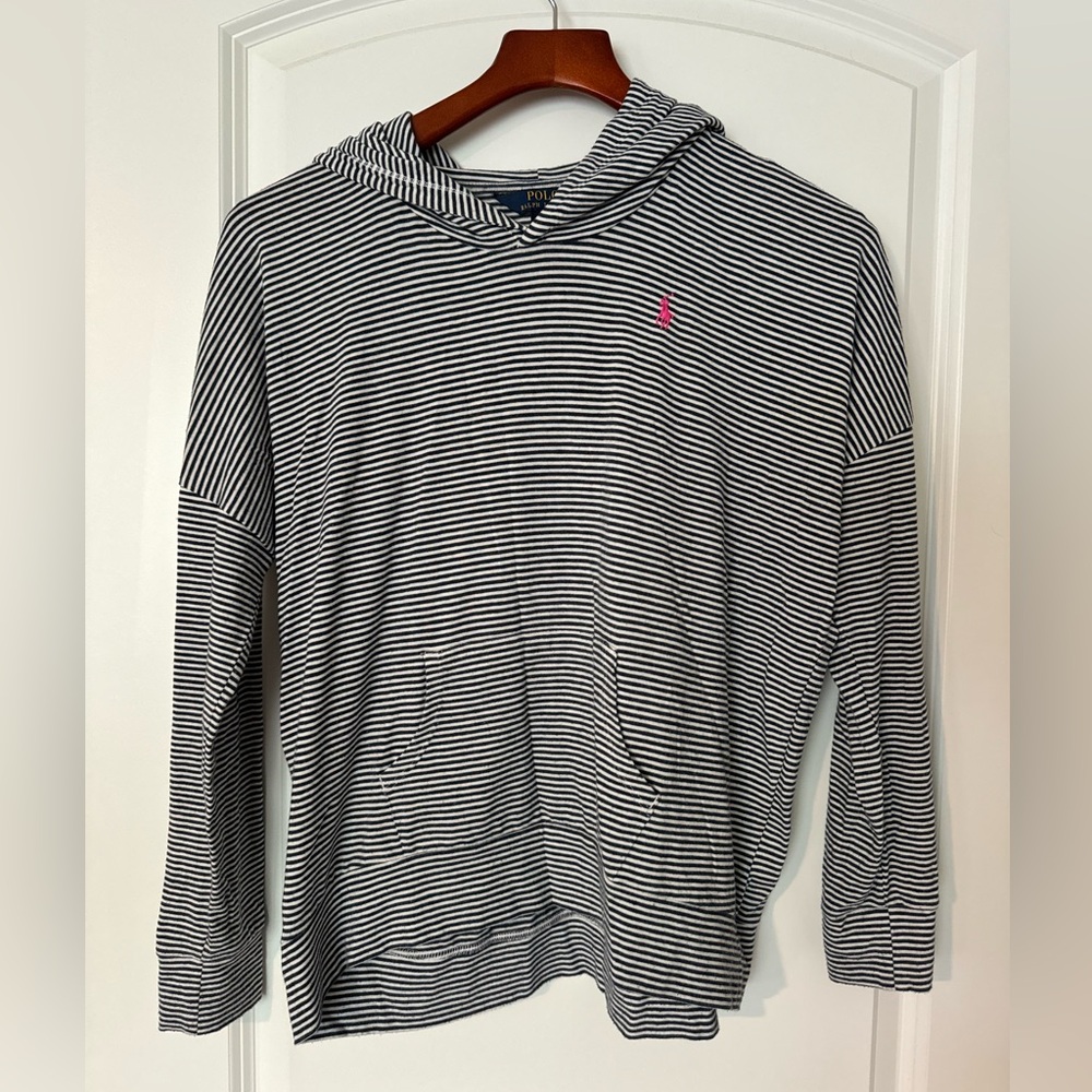 Polo Ralph Lauren Black and White Striped hoodie
